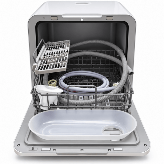 COMFEE' Mini Plus KWH-TD305-W Countertop Dishwasher – 3 Place Settings – White - Al Thahani Furniture