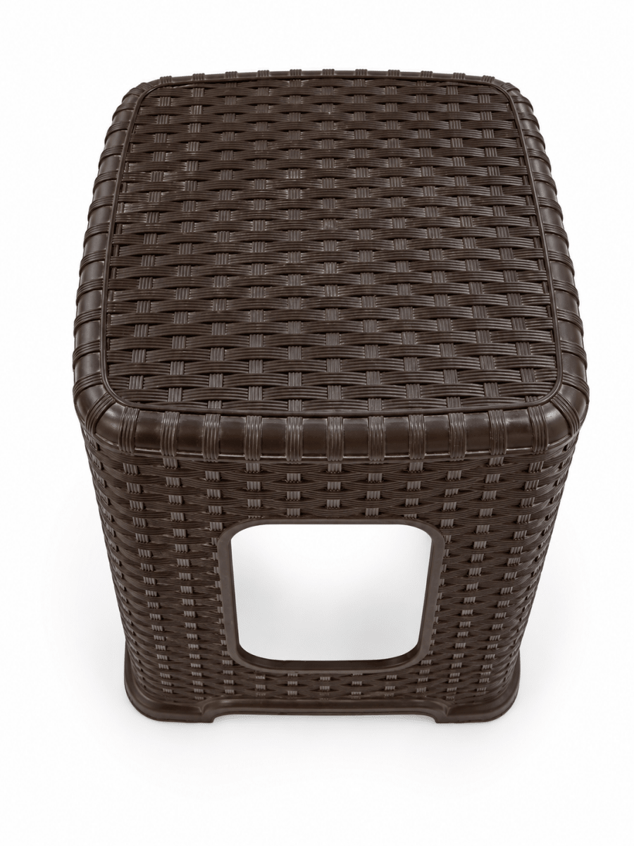 Cosmoplast Cedarattan High Stool – Dark Brown - Al Thahani Furniture