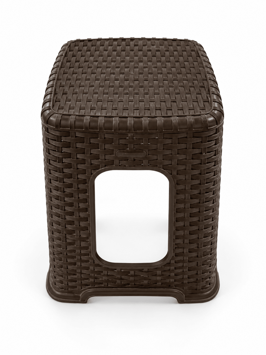 Cosmoplast Cedarattan High Stool – Dark Brown - Al Thahani Furniture