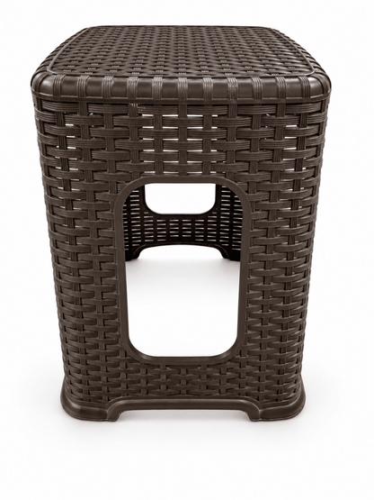 Cosmoplast Cedarattan High Stool – Dark Brown - Al Thahani Furniture