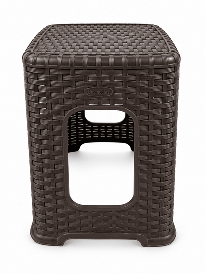 Cosmoplast Cedarattan High Stool – Dark Brown - Al Thahani Furniture