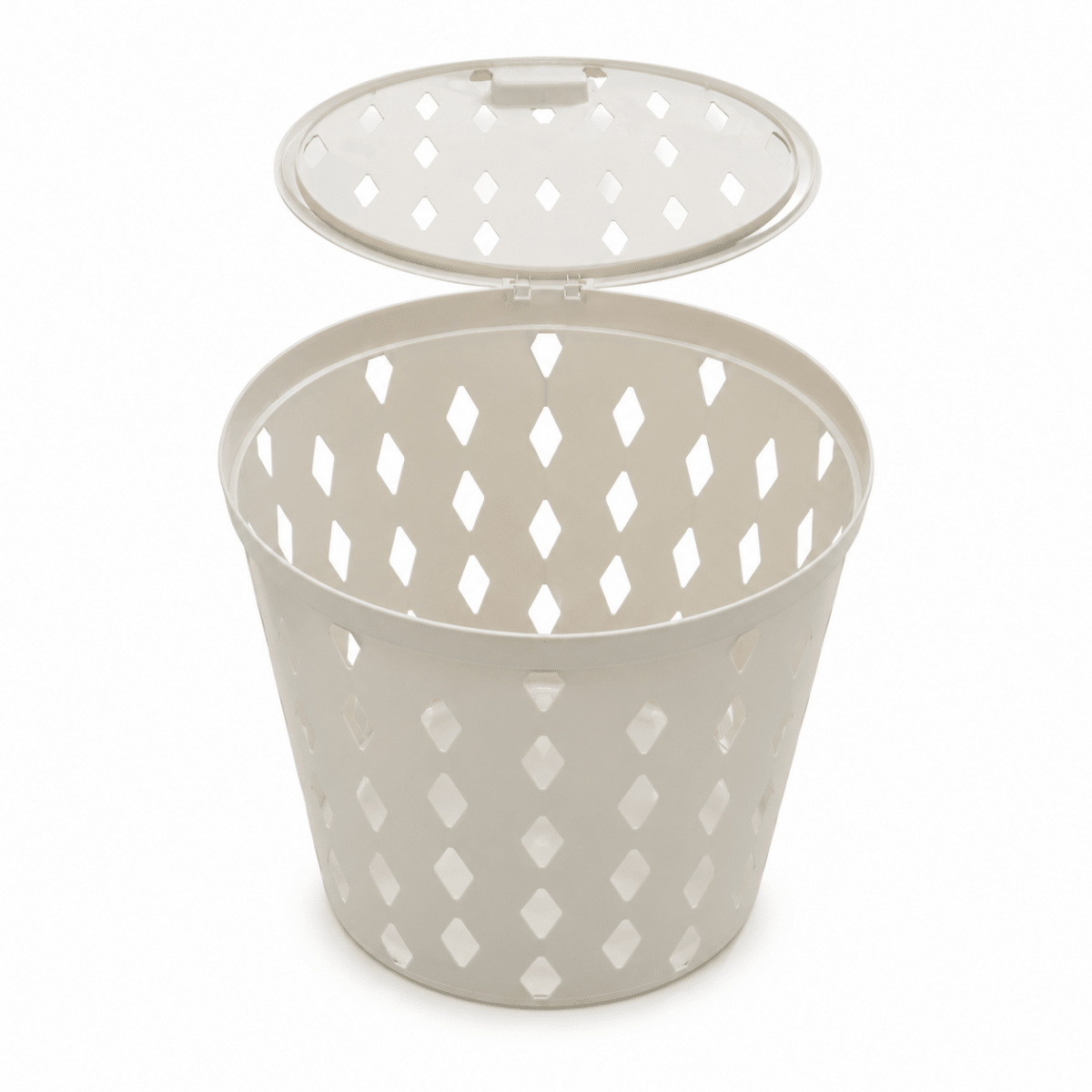 Cosmoplast Laundry Basket with Lid | 75L | White - Al Thahani Furniture