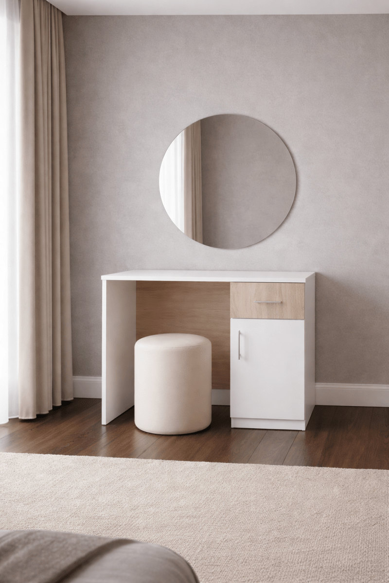 Customized Queen Bedroom Set – Modern White & Wood Design – 4 - Door Wardrobe Included – Brand New – 160x200 cm - althahanifurniture