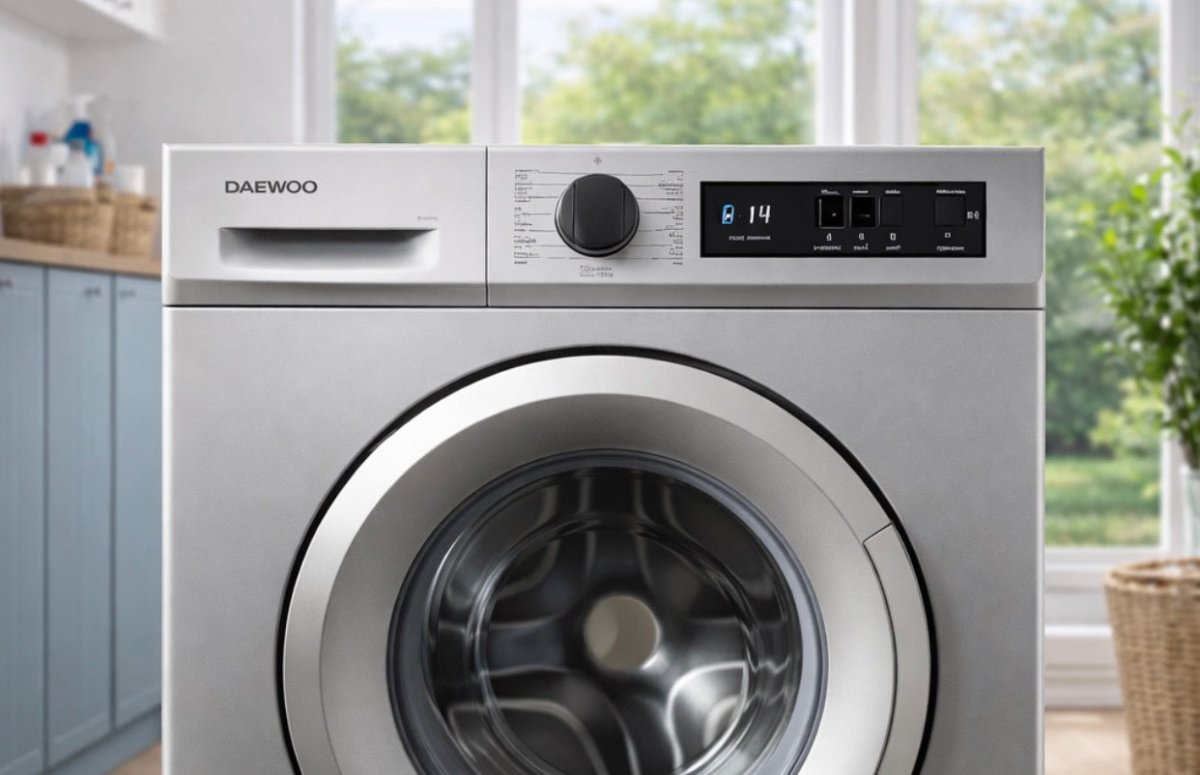 Daewoo 7kg Front Load Washer | Digital Display & Anti - Allergy Cycle - althahanifurniture
