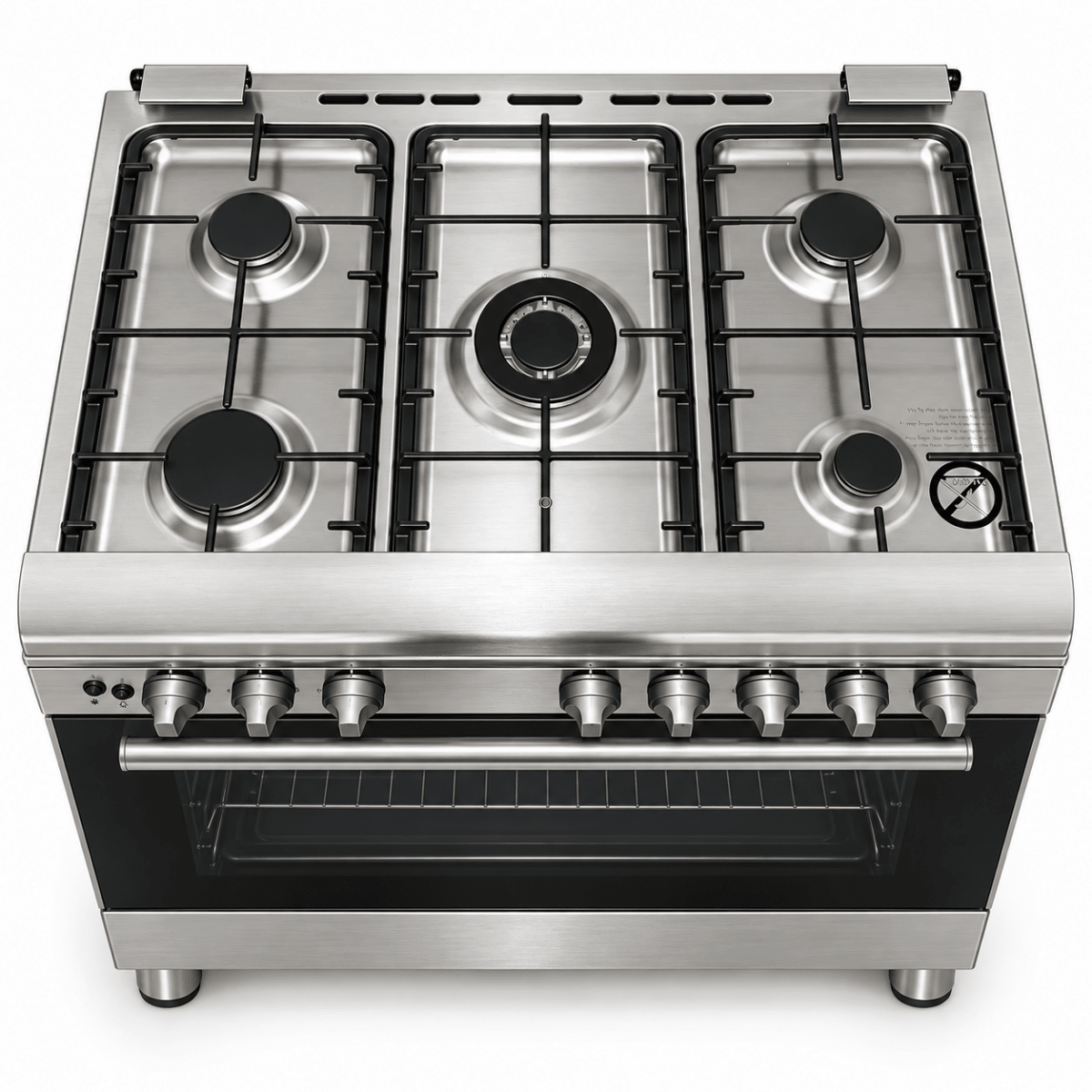 Daewoo DGC-S965M 90 cm 5-Burner Freestanding Gas Cooker – Stainless Steel - Al Thahani Furniture