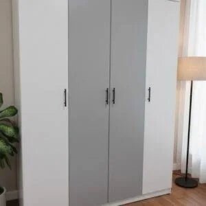 Dakota 4 Door Wardrobe | Modern Minimalist Design | Brand New - althahanifurniture