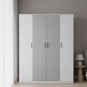 Dakota 4 Door Wardrobe | Modern Minimalist Design | Brand New - althahanifurniture