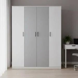 Dakota 4 Door Wardrobe | Modern Minimalist Design | Brand New - althahanifurniture