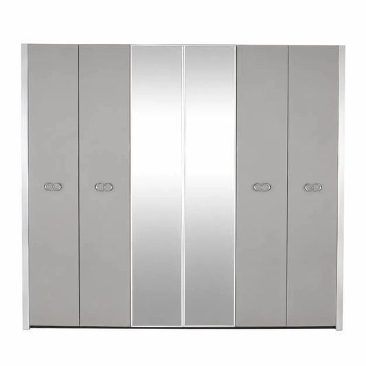 Danube Home 6-Door Wardrobe with Mirrors - used 8 months - Al Thahani Furniture