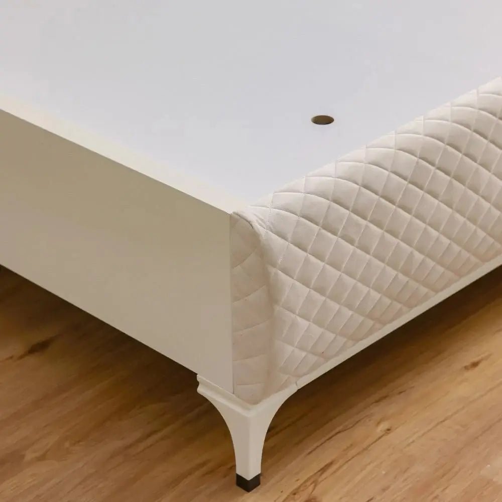 Danube Home Aloha King Bed Set | White/Gold, 180x200 cm, No Mattress - Al Thahani Furniture