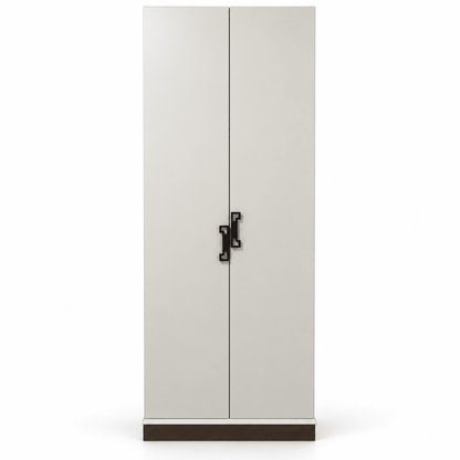 Danube Home Aurelia 2-Door Wardrobe with Hanging Rail – Cream & Walnut - Al Thahani Furniture