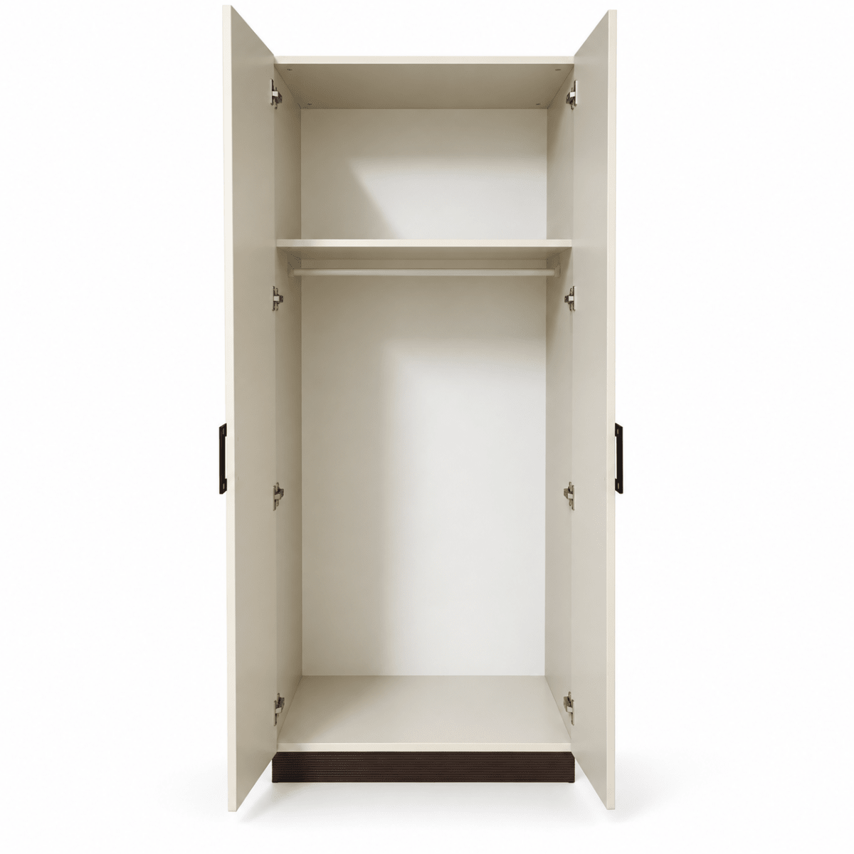 Danube Home Aurelia 2-Door Wardrobe with Hanging Rail – Cream & Walnut - Al Thahani Furniture
