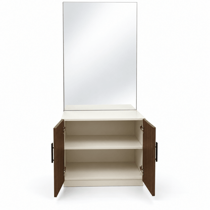 Danube Home Aurelia King Storage Bedroom Set with Mattress – 180 × 200 cm – Cream, Walnut & Grey - Al Thahani Furniture