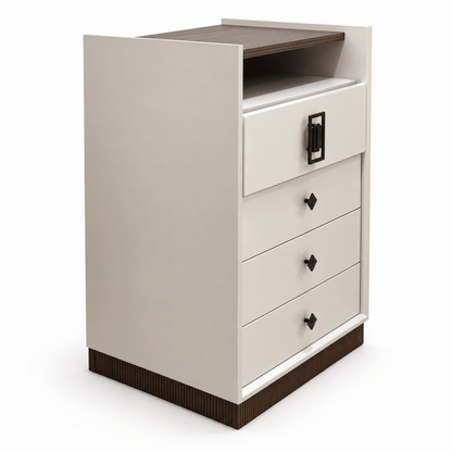 Danube Home Aurelia King Storage Bedroom Set with Mattress – 180 × 200 cm – Cream, Walnut & Grey - Al Thahani Furniture