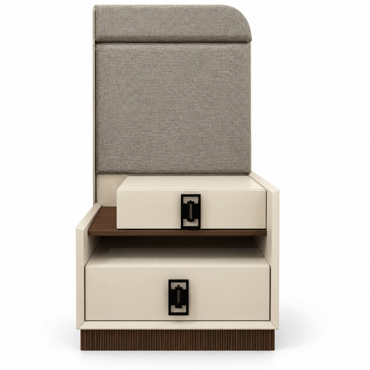 Danube Home Aurelia King Storage Bedroom Set with Mattress – 180 × 200 cm – Cream, Walnut & Grey - Al Thahani Furniture