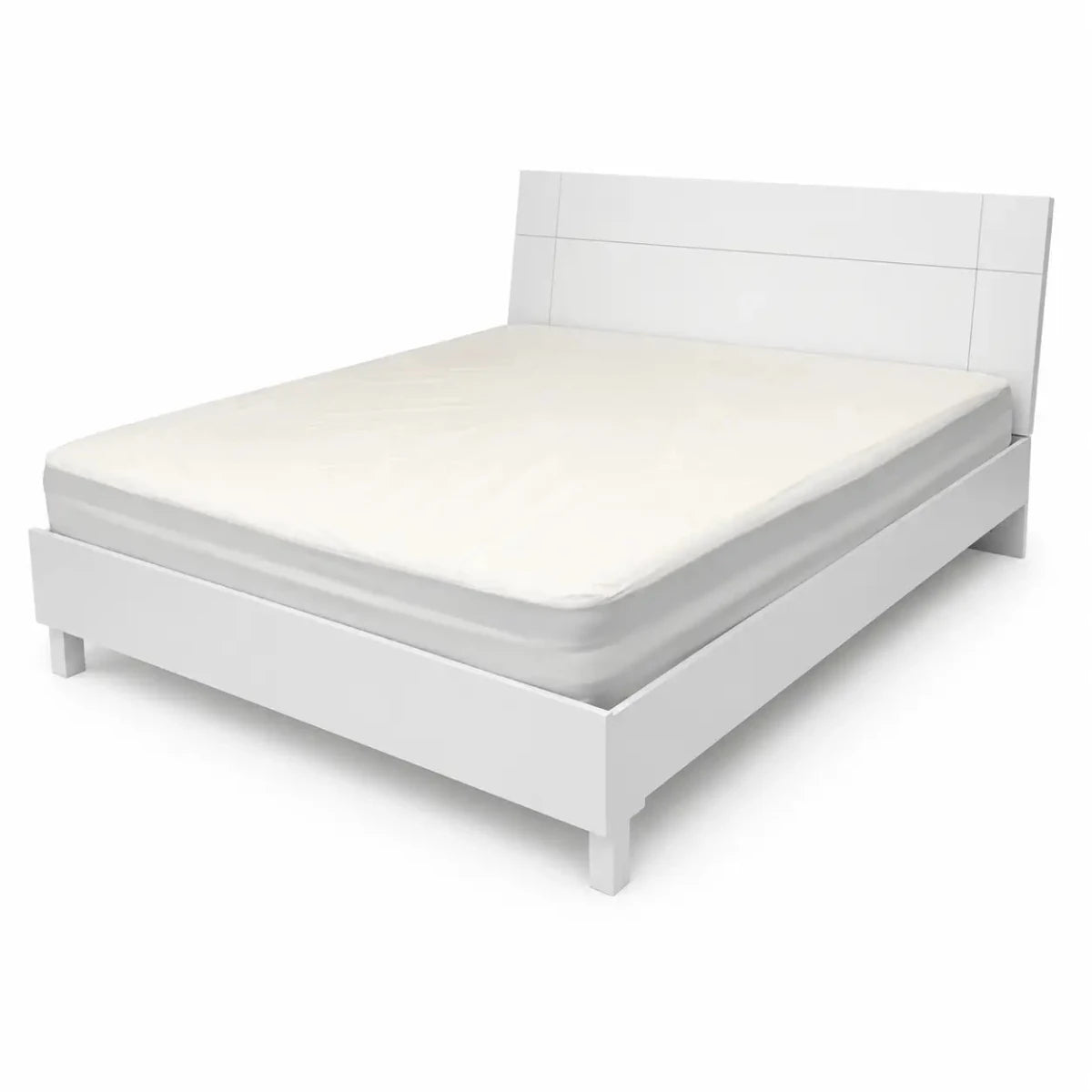 Danube Home Brooklyn King Bed Set with Mattress | White, 180x200 cm - used 5 months - Al Thahani Furniture