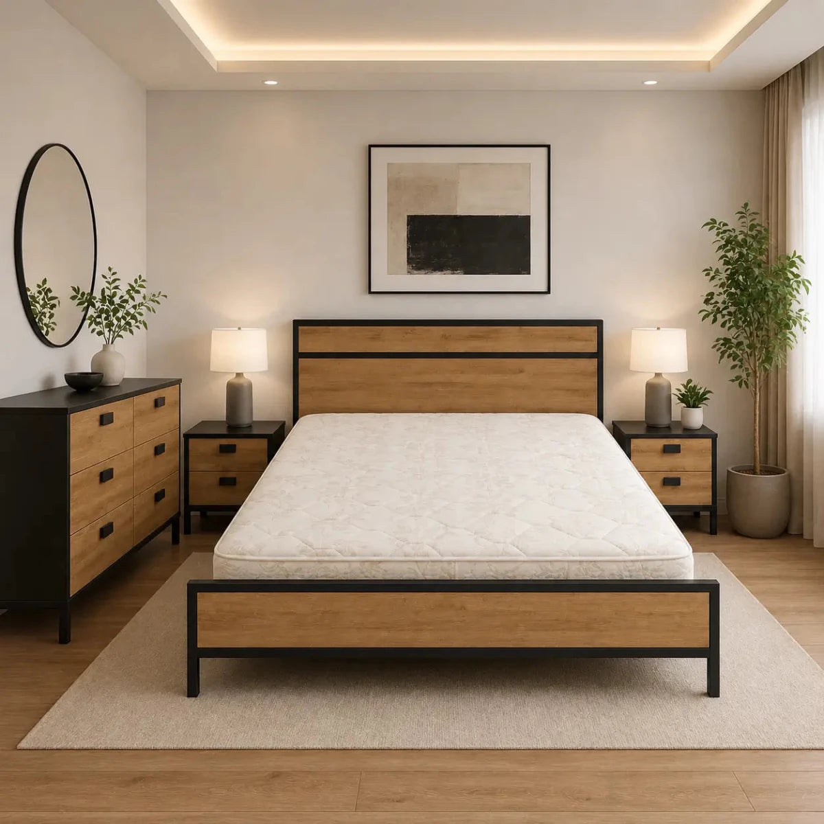 Danube Home Ferdinand King Bed Set, 180x200cm - used 8 months - Al Thahani Furniture