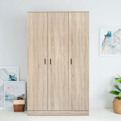 Danube Home Gamorah 3-Door Wardrobe | Sonoma Oak, 120x55x210 cm - used 2 months - Al Thahani Furniture