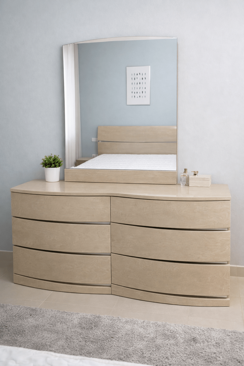 Danube Home Japandi King Bedroom Set – Light Oak – Minimalist Platform Design – 3 - Piece Suite – King Size (180x200 cm) - althahanifurniture