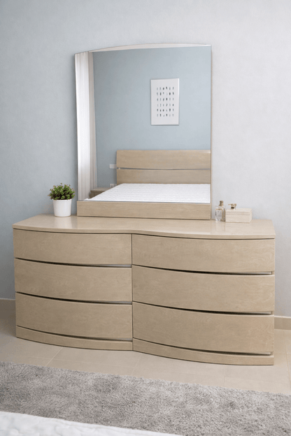 Danube Home Japandi King Bedroom Set – Light Oak – Minimalist Platform Design – 3 - Piece Suite – King Size (180x200 cm) - althahanifurniture