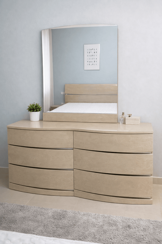 Danube Home Japandi King Bedroom Set – Light Oak – Minimalist Platform Design – 3 - Piece Suite – King Size (180x200 cm) - althahanifurniture