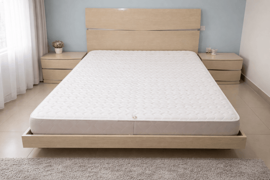 Danube Home Japandi King Bedroom Set – Light Oak – Minimalist Platform Design – 3 - Piece Suite – King Size (180x200 cm) - althahanifurniture