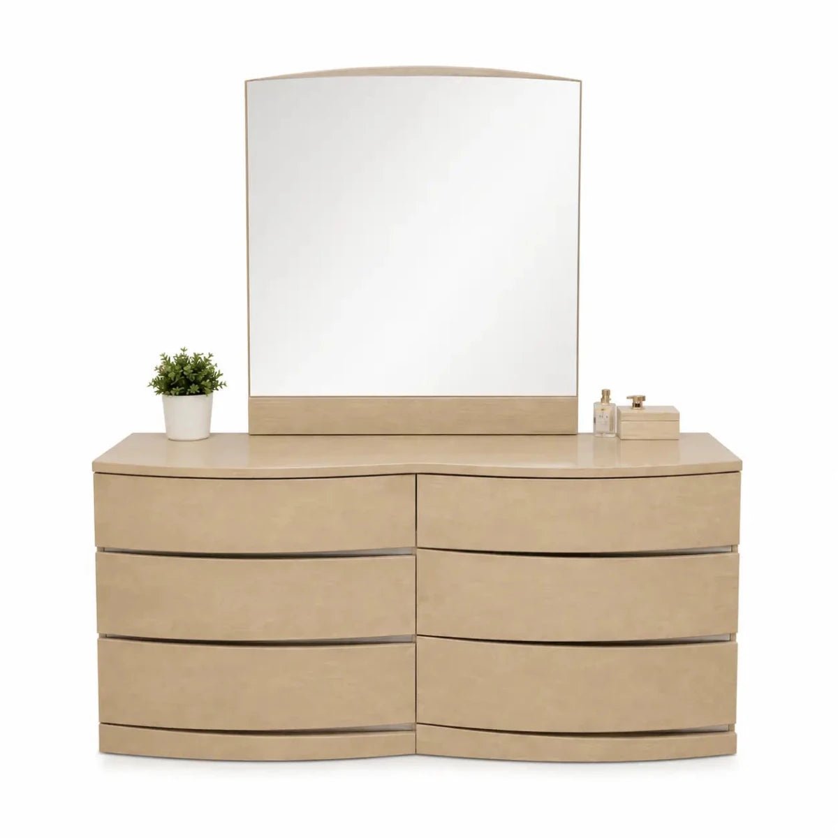 Danube Home Japandi King Bedroom Set without Mattress - used 6 months - Al Thahani Furniture