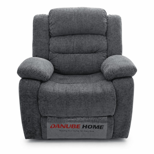 Danube Home Manual Recliner Chair – Dark Grey - Al Thahani Furniture