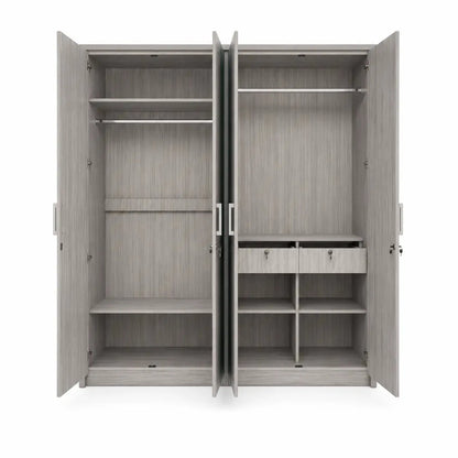 Danube Home Torino 4 - Door Wardrobe | Grey Oak - used 7 months - Al Thahani Furniture