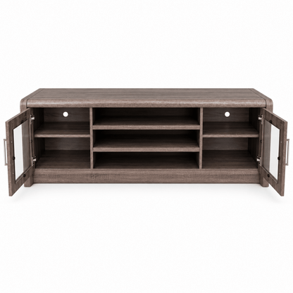 Danube Home Woody TV Unit – Grey Oak – 160 × 49.5 × 60 cm - Al Thahani Furniture