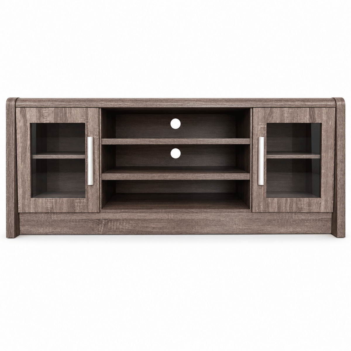 Danube Home Woody TV Unit – Grey Oak – 160 × 49.5 × 60 cm - Al Thahani Furniture