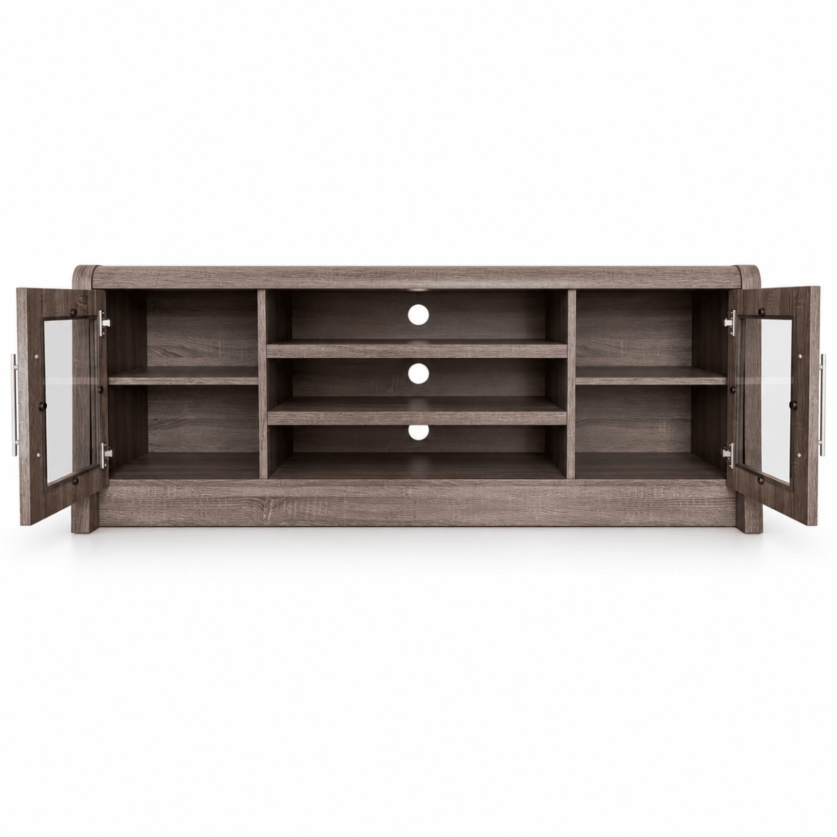 Danube Home Woody TV Unit – Grey Oak – 160 × 49.5 × 60 cm - Al Thahani Furniture