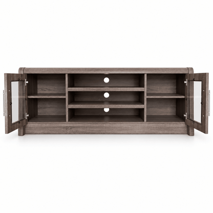 Danube Home Woody TV Unit – Grey Oak – 160 × 49.5 × 60 cm - Al Thahani Furniture