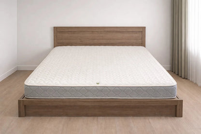 Danube King Bed & Mattress Set – Modern Wood Grain – 180x200 cm - althahanifurniture