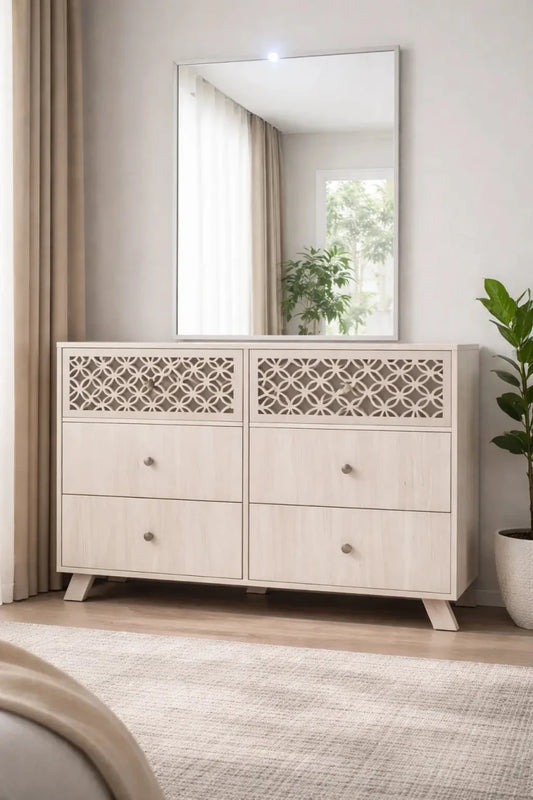 Danube King Bed Suite – Beige Modern Design – 5 - Piece Set with Mattress – Super King (200x200 cm) - althahanifurniture