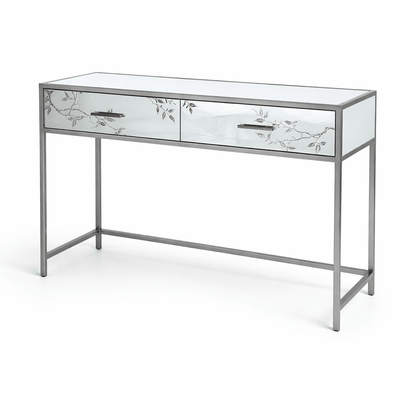 Danube Modern Bed Set – Grey Velvet Upholstery with Mirrored Nightstands – 180x200 cm - althahanifurniture