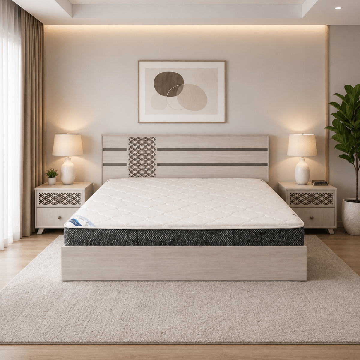 Danube Super King Bed Suite | 5-Piece Set with Mattress - used 8 months - Al Thahani Furniture