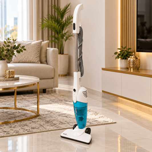 Deerma DX118C 2-in-1 Corded Stick & Handheld Vacuum Cleaner – Blue & White – 600W - Al Thahani Furniture