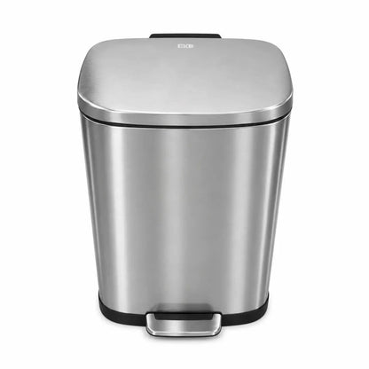 EKO Stainless Steel Square Step Bin | 30L, Soft-Close, Brushed Steel - used 6 months - Al Thahani Furniture