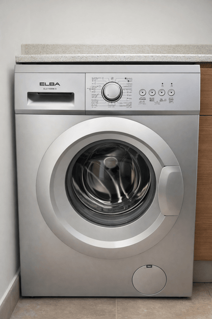 Elba 6 kg Front Load Washing Machine – 1000 RPM, 23 Wash Programs, LED Display, Compact Depth - althahanifurniture