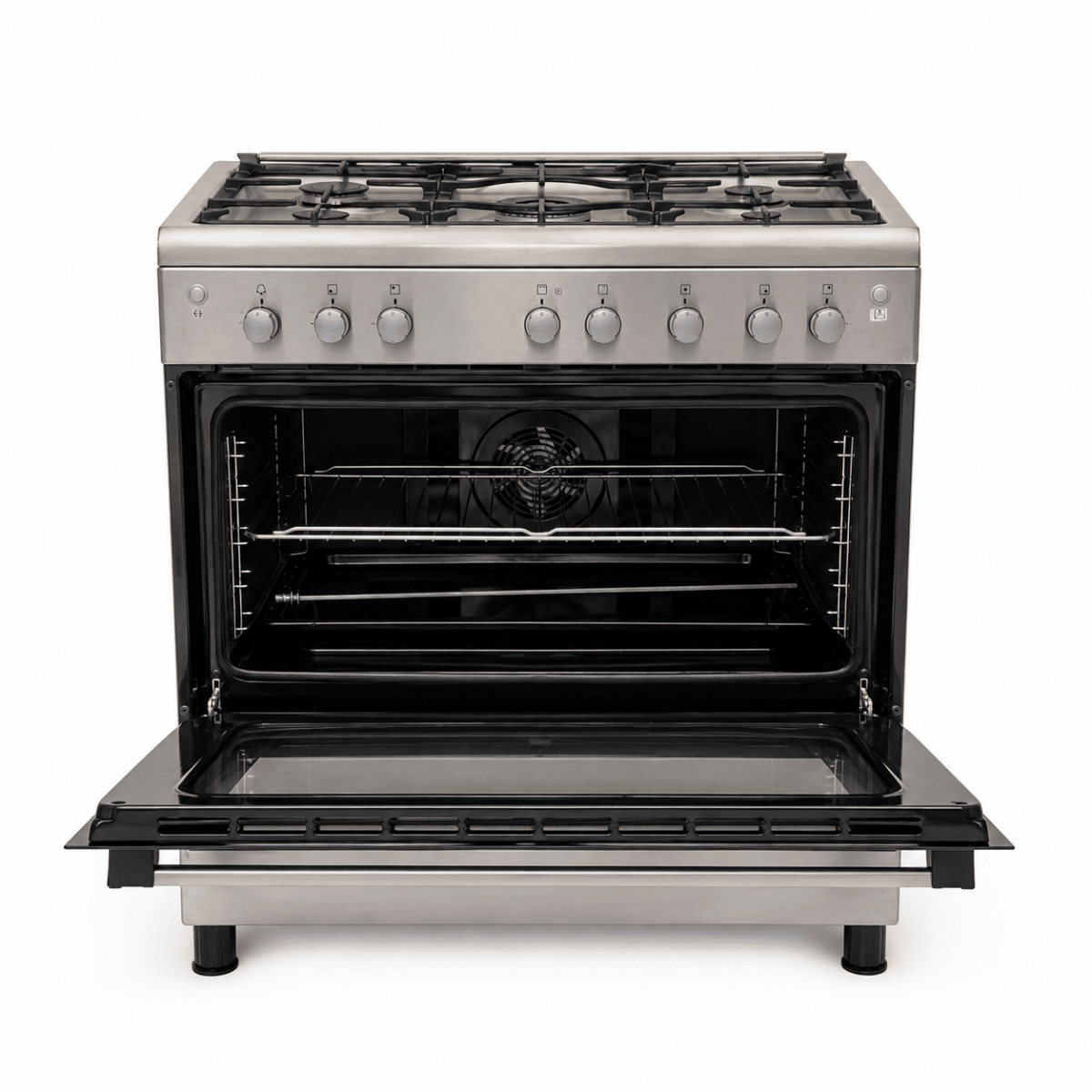 Electrolux EKG913A2OX 90cm 5-Burner Gas Cooker with Fan Gas Oven – Stainless Steel - Al Thahani Furniture