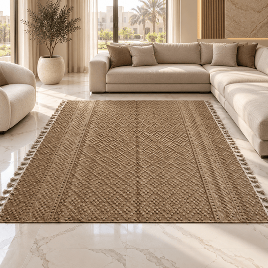 ENJOY Luxury Rug Collection A887A Area Rug – Beige – 250 × 350 cm - Al Thahani Furniture