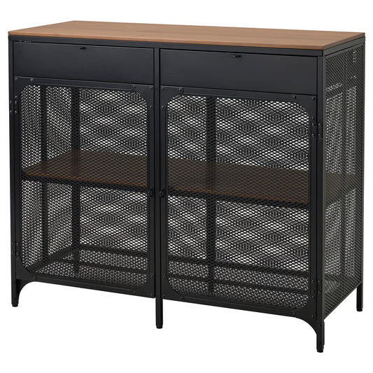 IKEA FJÄLLBO Sideboard – Black, 111x47x95 cm(Used – 5 Months, Excellent Condition)
