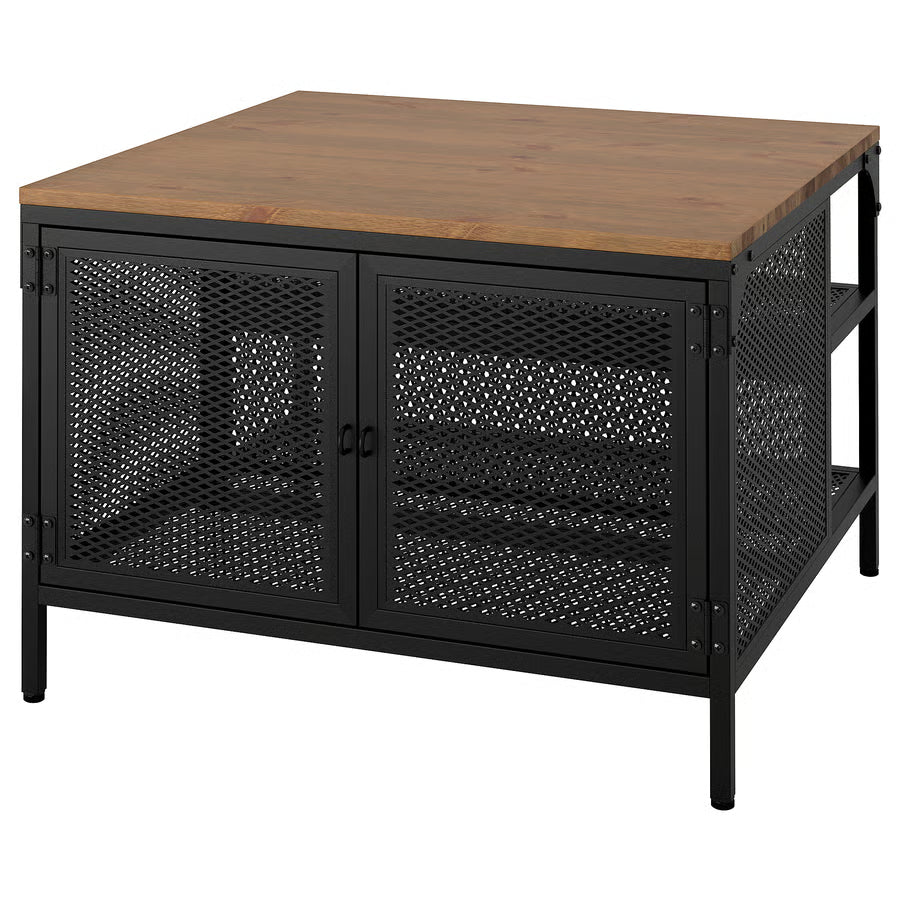 IKEA FJÄLLBO Storage Table – Black, 68x68x48 cm (Used – 5 Months, Excellent Condition)