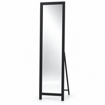Freedom Full-Length Freestanding Dressing Mirror with Fold-Out Stand – Matte Black - Al Thahani Furniture