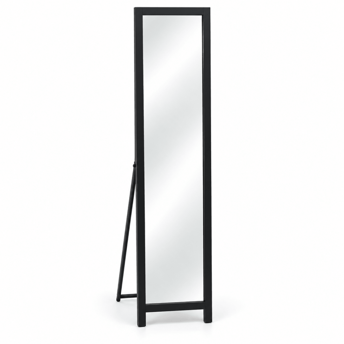 Freedom Full-Length Freestanding Dressing Mirror with Fold-Out Stand – Matte Black - Al Thahani Furniture