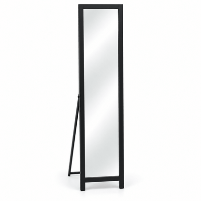 Freedom Full-Length Freestanding Dressing Mirror with Fold-Out Stand – Matte Black - Al Thahani Furniture