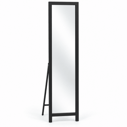 Freedom Full-Length Freestanding Dressing Mirror with Fold-Out Stand – Matte Black - Al Thahani Furniture