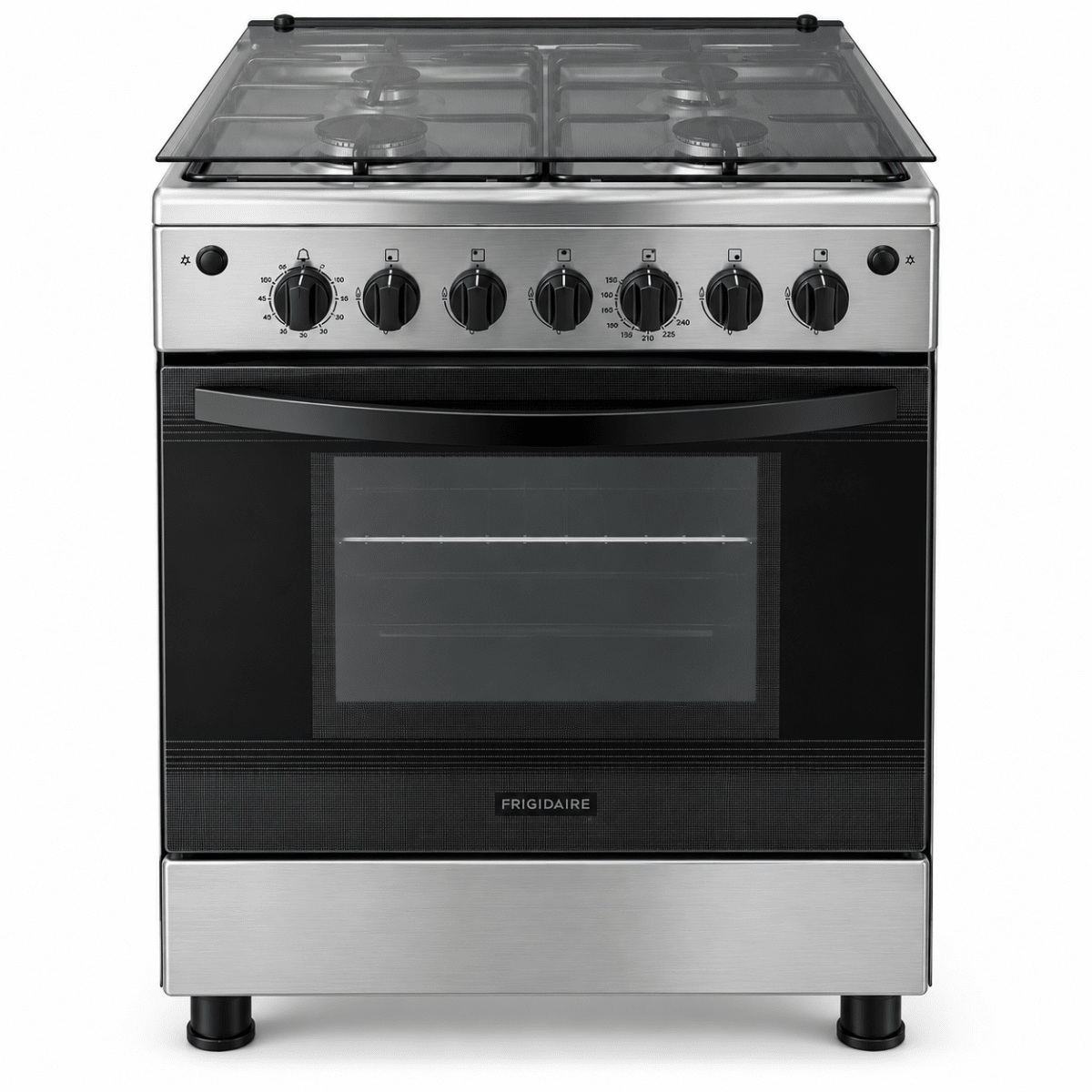 Frigidaire 4-Burner Gas Cooker with 72L Oven – Stainless Steel – 60 × 60 cm - Al Thahani Furniture