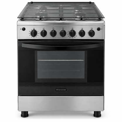 Frigidaire 4-Burner Gas Cooker with 72L Oven – Stainless Steel – 60 × 60 cm - Al Thahani Furniture